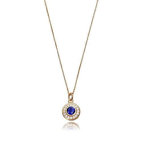 VICEROY COLGANTE PLATA DE LEY IP DORADO CRISTAL AZUL 7004C100-33
