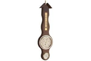 TFA Blooming Weather 20.1037.03 Banjo Barometer Weather Station - Oak