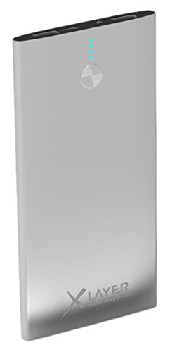 Preisvergleich Produktbild Xlayer Powerbank Streamline Polymer 8000mAh für Smartphone / Tablet silber