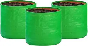 MASTER GREEN Terrace Gardening HDPE Grow Bag for Leafy Vegetable, Flower & Fruits (15