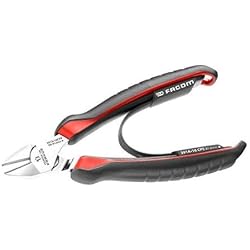 Facom 391A.16CPE Electricien diagonale bec effilé pince, Rouge/Noir, 160 mm
