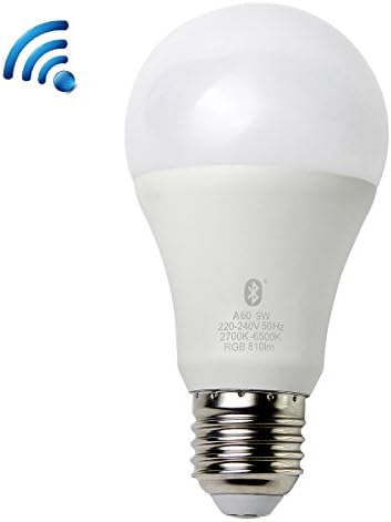 Atuten Smart Bluetooth Bulb work with Amazon Alexa,9W E27 LED Light Bulb,Smartphone and Dimming Switch Remote Controlled,Perfect Fit,Change the color with the music rhythm