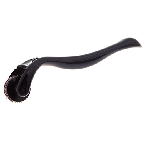 INMOZATA Professional 0.5mm 180 Needles Titanium Derma Roller Micro Needle Roller for Skin Internal Regeneration Anti-Ageing, Acne, Hair Loss, Wrinkles, Reducing Blemishes Scars Potholes Cellulite Stretch marks