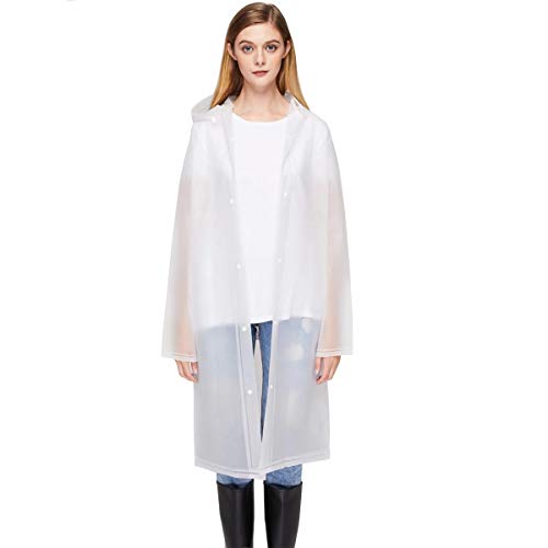 DANXIAN Transparent Raincoat Vêtements de Pluie Réutilisables Imperméable EVA Respirant et Imperméable pour Adultes Unisexe