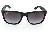 Incluye funda protectora Ray-Ban RB4165 601/8G 54-16 Justin - Gafas de sol, Hombre, Negro (Rubber Black), Tamaño de la lente-puente: 55 16