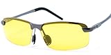 LZXC Herren Polarisierte Sonnenbrille Einstellbar AL-MG Metallrahmen Night Vision Sonnenbrillen