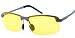 Produktbild LZXC-Herren Polarisierte Sonnenbrille AL-MG Metallrahmen Night Vision Sonnenbrillen Fahren Gelb Linse