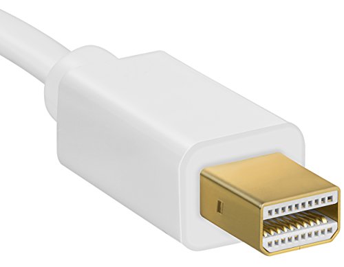 mumbi Mini DisplayPort HDMI Adapter Kabel – Mini DisplayPort Stecker zu HDMI-A Buchse – vergoldete Kontakte – Adapterkabel 10cm weiss - 4