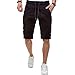 Produktbild WQIANGHZI Cargo Shorts Herren Kurze Hosen Outdoor Casual Cargo Bermudas Sommer Unifarben Chino Shorts Jogginghose/Sweatpants Mit Kordel Mit Stretch-Anteil Gewaschen (ohne Gürtel)
