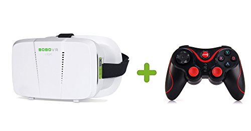 Motionjoy?? Casque de Réalité Virtuelle avec distance focale de 60 mm Google Cardboard - Versi  ® n De Pl  ¢ stico Noir - avec étiquette NFC et sangle gratis