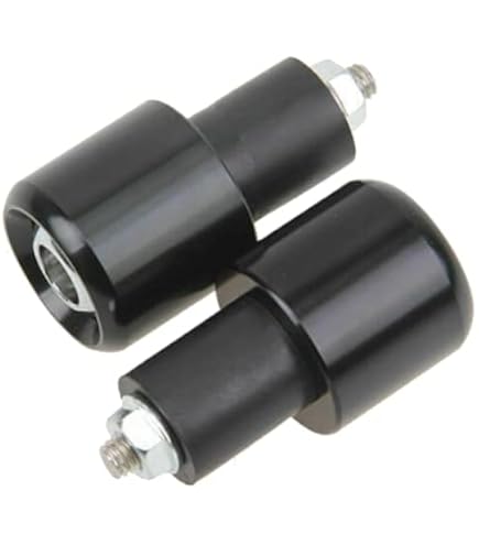 BIKE IT Black Alloy Bar End Weights For Honda CBR600, CBR900, CBR1000RR, VTR – Pair