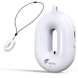 Weal Air-Purifier-Necklace-Personal-Kids, Negative-Ion, Ion Generator, Eliminating for Dust, Pollen,Smoke, Allergies, for Party, Office, School, Sleeping, 5M Negative Ions, 0.5W, White