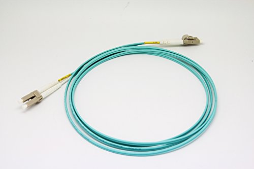 XMAX-PARTNER 10Gb Duplex 2.0mm Multimode 50/125 OM3 LSZH Fiber Patch Cable, (LC/LC) - Aqua, 3M (9.84ft)