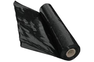 Mugar - Plástico Negro para Agricultura | 400 Galgas | Doble Ancho | Multiuso: Almacenaje, Impermeabilización, Aislamiento | Polietileno Reciclado, Negro, Rollo de 4x50 Metros