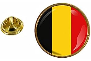 Akachafactory - Spilla con bandiera belga rotonda