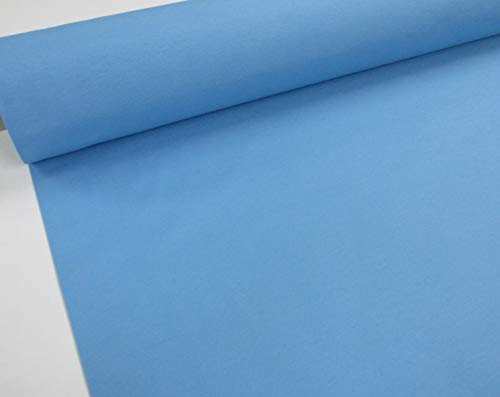 Confección Saymi - Tela Tessuto Loneta Lisa N. 121 Blu Celeste con larghezza 2,80 mt. 2,45x2,80m