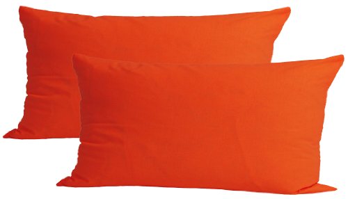Paket mit 2x Baumwoll Kissenbezug 40x80 cm in 13 versch. Farben erhältlich