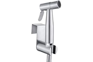 JIELUO Hand Held Bidet Sprayer - Stainless Steel Sprayer Shattaf Toilet Bidet Shower Head for Bathroom Sink or Toilet - with 59-inch Hose and Bracket Holder