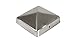 Produktbild Günstiges 10er Set kappen für Zaunpfosten / Pfostenabdeckungen 9 x 9 cm Pyramide aus Edelstahl