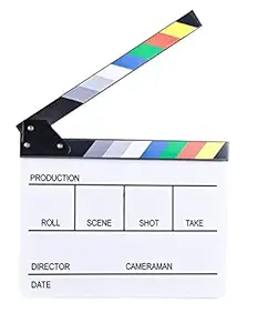E-Image Professional White Big Clapper Board Slate for Film Video Movie Film Shooting (ECB-04)