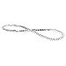 Tinksky Elastic Rhinestone Decorated Women's Girls Metal Anklet Ankle Bracelet Chain (Silver)