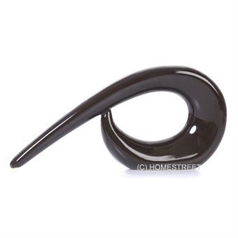 Homestreet VasesLarge 17cm Ceramic Comma Vase In A Choice Of Colour For Artificial Flowers (Brown)