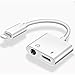 Produktbild Luvfun AUX Adapter, 2 in 1 Jack Adapter AUX 3,5 mm Kopfhörer Adapter Klinkenstecker Adapter -Weiß