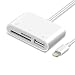 Produktbild Lightning SD Card Reader Adapter, 3 in 1 Lightning zu USB Kamera Verbindungskit SD / TF Kartenleser, Trail Spiel Kamera SD Kartenleser, Lightning zu USB 2.0 OTG Adapterkabel für iPhone und iPad Serie