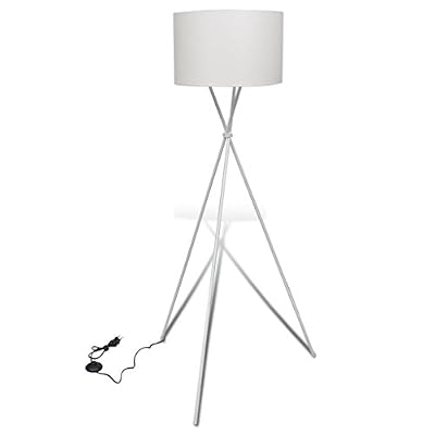 VIDAXL Lampe de sol à long trépied Blanc
