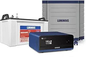 Luminous Inverter & Battery Combo for Home, Office & Shops (Zelio+ 1100 Pure Sine Wave Inverter, RC 15000 120 Ah Tubular Battery)