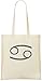 Produktbild Karkat Cancer Symbol Kundenspezifische bedruckte Einkaufstasche - 100% weiche Baumwolle - umweltfreundliche u. Stilvolle Handtasche für täglichen Gebrauch