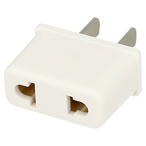 Electrónica Rey Adaptador de Enchufe Clavija Redonda (Europeo) a Plana (Americano)