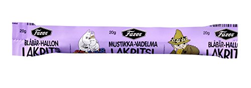 Preisvergleich Produktbild Fazer Moomin Blueberry & Raspberry Filled Liquorice Stick