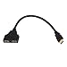 Produktbild BlackEdragon Tragbares Kabel HDMI-Splitter-Kabel Stecker auf Zwei HDMI 2-Buchse Y-Splitter-Adapter in HDMI HD LED-LCD-Fernseher 30 cm