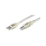 Goobay 68606 USB 2.0 Hi-Speed Kabel, Transparent, 1 m - USB 2.0-Stecker (Typ A) > USB 2.0-Stecker (Typ B)