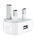 Price comparison product image Technoplay ltd® WHITE 3 PIN 1000mA USB Power Adapter Mains Charger UK wall plug for MP3 players, ipods, mobile phones, PDA's , Digital Cameras, Iphone 3G 3GS 4 4S 5 iPODS1,2,3,4,5,SAMSUNG S S2 S3 S4,BLACKBERRY BOLD,CURVE,Z10 ,HTC,KOBO eREADER,SONY ERICSSON.(CE APPROVED)