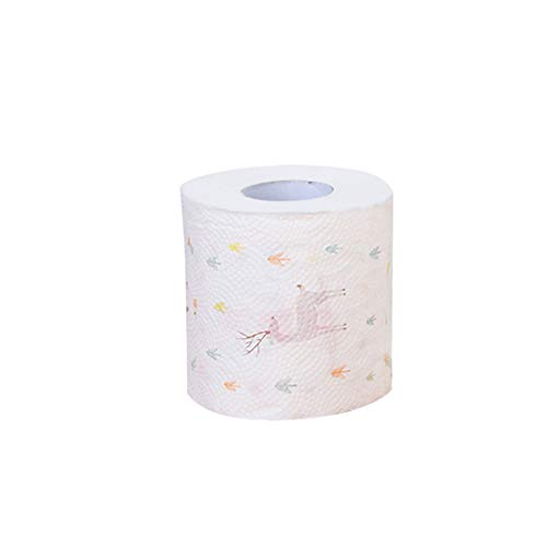 Preisvergleich Produktbild HuhuswwBin Toilettenpapierrollen, sauberes Toilettenpapier, Weihnachtspinguin / Weihnachtsmann / Elchbaum Bedrucktes Papier Toilettenpapier-Dekoration, Papier, Reindeer
