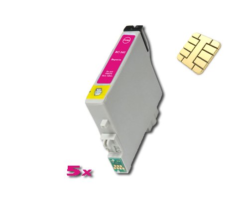 5 Druckerpatronen magenta kompatibel für Epson Stylus SX218 - 2