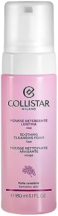 Collistar Mousse Detergente Lenitiva Viso, Deterge il Viso con Estrema Dolcezza Senza Seccare la Pelle, Lascia la Pelle Morbida e Vellutata, anche per Pelli Sensibili, 180ml