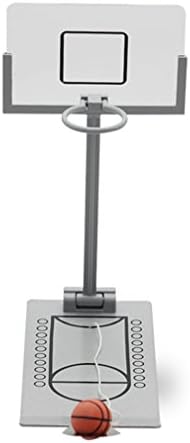Mini Finger Basketball Game Metal, Mini Shooting machine, Foldable Table Spring Loaded Desktop, Ideal Gift for Adults and Children