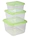 Produktbild Frischhaltedosen-Set Gefrierdosen Mikrowellenbehälter 1-2-3 Liter grün
