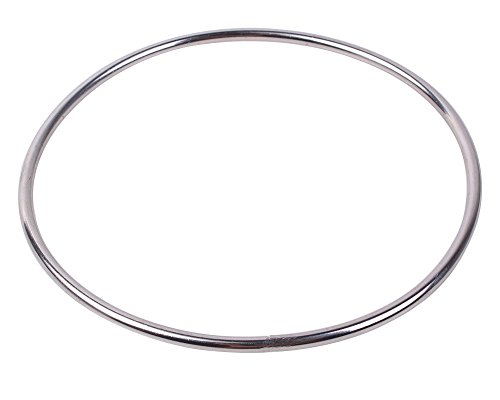 niceeshop(TM) Misterio Cerrar a Través Magia Cuatro Kit Anillos Conectado con Instrucciones (plata, Juego de 4)