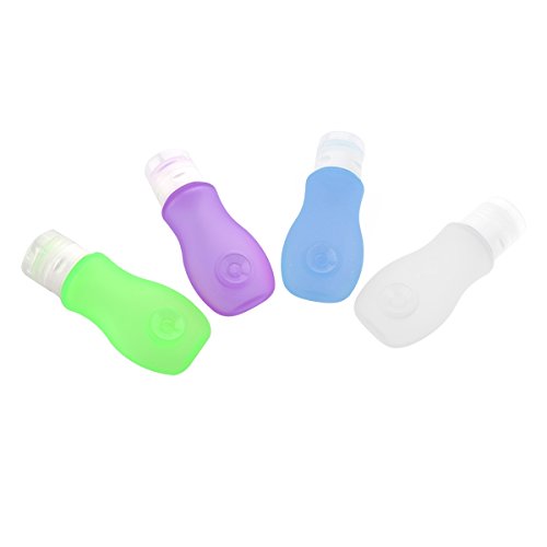 Foxnovo 89ml nachfüllbar Lotion Airline-geprüfte Shampoo Gesicht Creme Silikon Flasche Travel Tube 4 Farben (lila, grün, blau Transparent) - 2