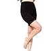 Liang Rou Maternity Ultra Thin Stretch Short Leggings Lace Trim Black