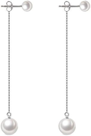 Long Chain Tassel Simulated Pearl Drop Earrings Fashion Women Jewelry