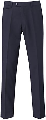 Skopes Mens Madrid Flat Fronted Formal Work/Suit Trousers (32/L) (Navy)