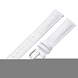 echte Frauen Band Ersatz Lederuhr weiß 14mm Uhr für Armband Armband