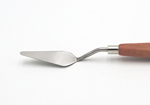 MALSPACHTEL – PROFI-SET mit 18 verschiedenen Formen und Größen, mit Edelstahl-Klinge + Buchenholzgriff, Malmesser, Palettmesser - 7