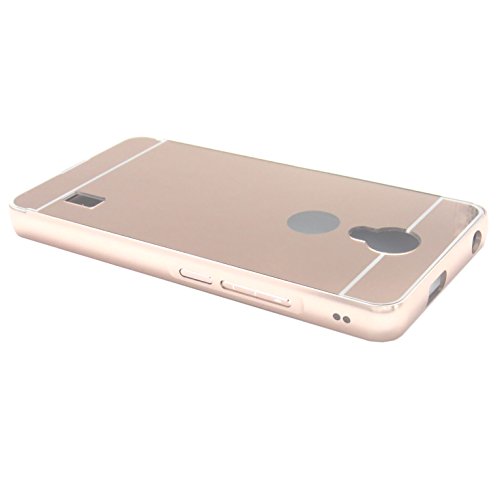 Funda Espejo Aluminio Metal Carcasa para Huawei Y635 Color Rosado