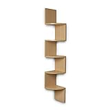 Danya B Large Beech Veneer Zig Zag Corner Wall Shelf (Kitchen &amp; Home)